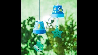 Canvas Project  Stenciled Flowerpot Wind Chimes [upl. by Herzen619]