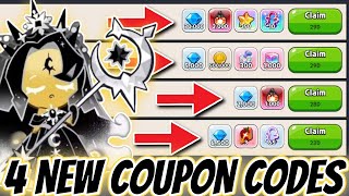 4 NEW COUPON CODES 😱 Redeem Now in Cookie Run Kingdom [upl. by Stutsman]