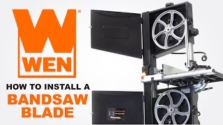 How to Install and Tension a WEN Bandsaw Blade [upl. by Kappenne]