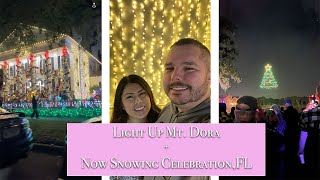 The PreVlogmas Vlogmas 2024 Now Snowing in Celebration FL  Light Up Mt Dora [upl. by Mcafee]