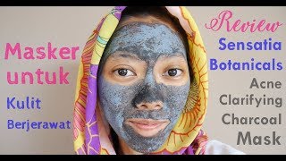 Masker untuk wajah berjerawat Review Sensatia Botanicals Charcoal Mask  diannopiyani [upl. by Acnayb]