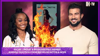 Rachel Lindsay amp Bryan Abasolo Answer Bachelor Nation Burning Questions [upl. by Schwartz235]