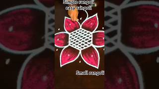 Rangolisimple rangoli design easy rangoli  padikollam  muggulu art 2024trends [upl. by Aliahkim]