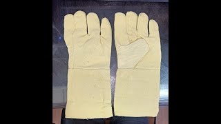 Kevlar Gloves High Temperature Heat Resistant fire Retardant Industrial Gloves  Length 18quot  SSWW [upl. by Ecinej]