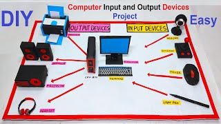 computer input and output devices project model  diy  simple and easy  howtofunda [upl. by Suicul]