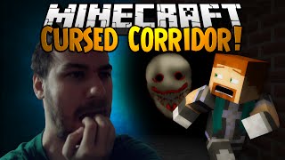 Minecraft CURSED CORRIDOR  Horror Map [upl. by Hterrag271]