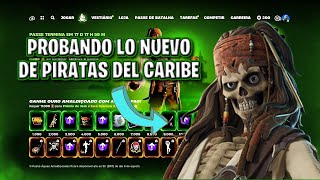 REVIEW DEL MINI PASE DE BATALLA PIRATAS DEL CARIBE  FORTNITE [upl. by Adnerak]