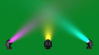 Colorful Concert Stage 3 Lights Green Screen Video Background  3 Color Stage Light Green Screen [upl. by Halehs]