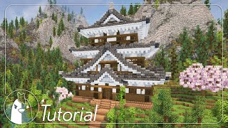 Traditional Japanese Castle  Minecraft Tutorial [upl. by Elleined]