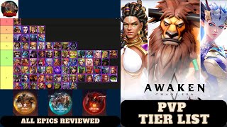 Awaken Chaos Era  Epic Hero PVP Tier List [upl. by Ziza934]