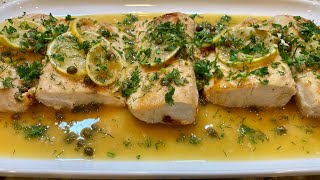 Pan Seared Mahi with lemon caper sauce  an amazing quick dinner thats ready in under 30 minutes [upl. by Anuahsed]