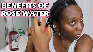 BENEFITS of ROSE WATER for Skin Face Hair and Scalp  DiscoveringNatural [upl. by Esya]