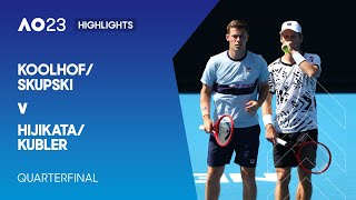 KoolhofSkupski v HijikataKubler Highlights  Australian Open 2023 Quarterfinal [upl. by Windham31]