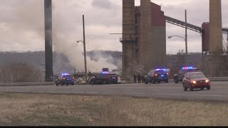 Fire at Follansbee coke plant [upl. by Thurstan728]