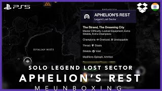 Solo Legend Lost Sector Aphelions Rest Warlock destiny2 season20 [upl. by Nnek]