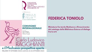 26 Federica Toniolo Miniatura fra tardo Medioevo e Rinascimento [upl. by Kirven]