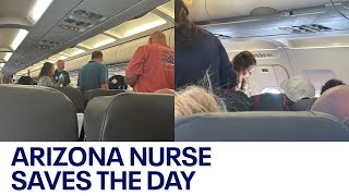 Arizona nurse saves man during flight [upl. by Alian]