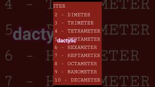 Dactylic Hexameter  METER IN POETRY poetry [upl. by Skill492]