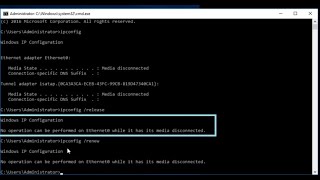 no operation can be performed on ethernet while it has its media disconnected [upl. by Aleahs]