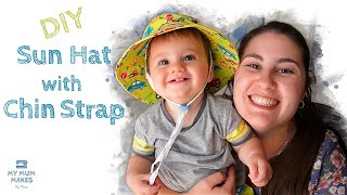 BABY AND KIDS SUMMER HAT WITH CHIN STRAP DIY  Two Hat Method Hat Tutorial with Free Pattern [upl. by Magree]