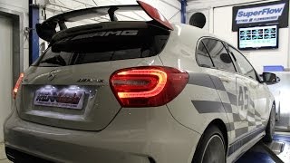 Mercedes A45 AMG RENNtech tuned STAGE 1 development dyno Prüfstand rolling road [upl. by Dygall]