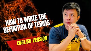 How to write the Definition of Terms [upl. by Inafit]