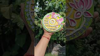 🪷💛💚Lippan art clay Mouldit clayshortvideo art diy painting lippanart artist creativtyclayart [upl. by Tiffie]