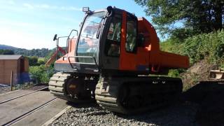 Hitachi 10 ton tracked dumper Severn Valley Railway 05072017 [upl. by Launame]