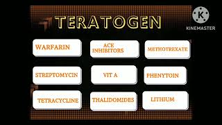 Teratogenic agents drugs Contraindications drugs of pregnancyFoetus malformations [upl. by Elli]