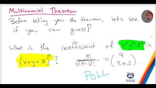 Multinomial Coefficients MATH 222 Discrete and Combinatorial Mathematics University of Victoria [upl. by Stutzman464]