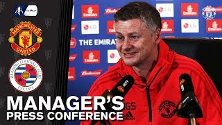 Managers Press Conference  Manchester United v Reading  Ole Gunnar Solskjaer  Emirates FA Cup [upl. by Gare]