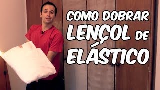 COMO DOBRAR LENÇOL COM ELÁSTICO dica doméstica [upl. by Hannis973]