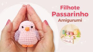 Passarinho Filhote Amigurumi Passo a Passo  Pássaro de crochê [upl. by Demetri]