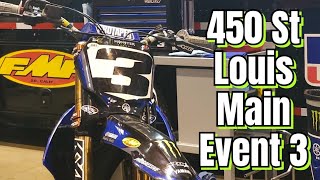 2024 St Louis Supercross 450 SX Main Event 3 [upl. by Nonnahsal]