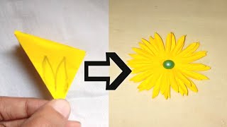 How to make stunning paper flower Easy Handmade craft simple and beautiful flower making with paper [upl. by Lucila]