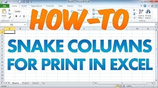 How to Print Long Columns in Excel on 1 Page  Snake Columns  Newspaper Columns [upl. by Emerick772]