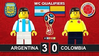 Argentina vs Colombia 30 • World Cup Russia 2018 Qualifiers 16112016 goal Lego Football AFA [upl. by Romeon]