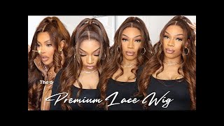 Brown Highlight Color 🥰 13x6 HD Full Lace Frontal Install 🔥 Premium Lace Wig [upl. by Zurc]