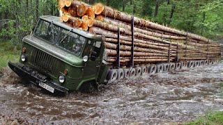 Extreme Dangerous Biggest Logging Wood Truck Driving Skills Heavy Equipment Loading Climbing Working [upl. by Nilyac]