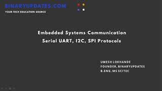 Embedded Systems Protocols SerialUART I2C SPI Communication [upl. by Oaht]