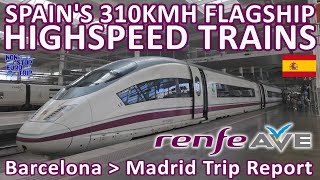 SPAINS 310KMH FLAGSHIP HIGHSPEED TRAINS  RENFE AVE S103 VELARO REVIEW [upl. by Urbani]