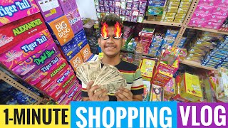 1 Minute Diwali Crackers 🛍 Shopping Vlog 2021 [upl. by Alathia]