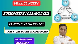 EUDIOMETRY CONCEPT amp PROBLEMS BASIC CONCEPT OF CHEMISTRY CLASS 11 MOLE CONCEPT [upl. by Montagu]