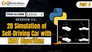 2D SelfDriving Car Simulation with NEAT Algorithm  Python Tutorial Part 1 [upl. by Noivaz]