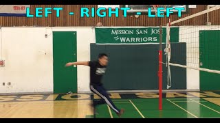 Spiking Footwork part 12  How to SPIKE a Volleyball Tutorial [upl. by Azeria318]