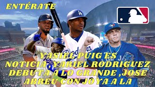 YASIEL PUIG ES NOTICIA YARIEL RODRIGUEZ DEBUTA A LO GRANDE JOSE ABREU CON JOYA A LA DEFENSA [upl. by Naeroled806]