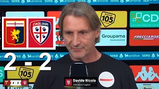 Davide Nicola Intervista Post Genoa 2 vs 2 Cagliari 24112024 [upl. by Nocaed]