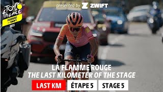 Last Km  Stage 5  Tour de France Femmes avec Zwift 2023 [upl. by Pet]