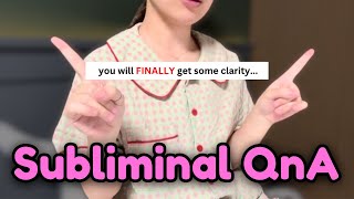 Are you still confused about subs This is for YOU  Subliminal QnA 🙋🏻‍♀️ [upl. by Ahsyekat827]