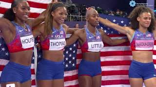 Womens 4x400m Relay Final 2024 Paris Olympics olympics2024 [upl. by Calley]